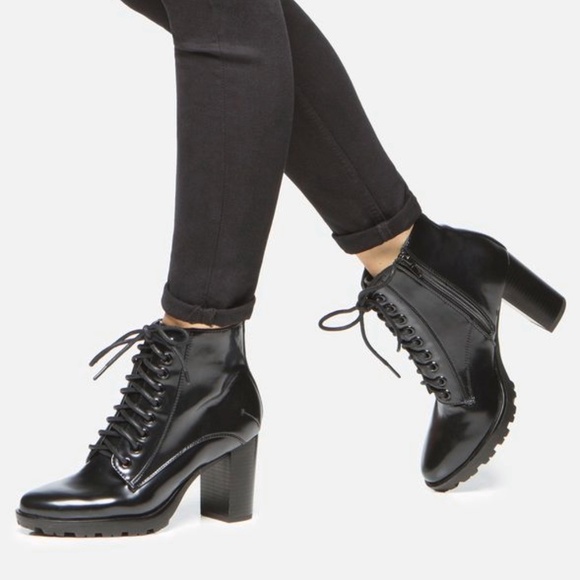 Lace up bootie with side zip - Picture 3 of 3